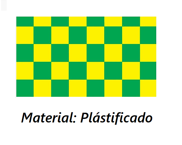Bandeira Brasil Decorativa Quadriculada