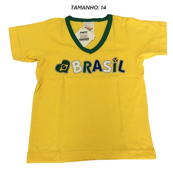 Camiseta Brasil Glitter Infantil