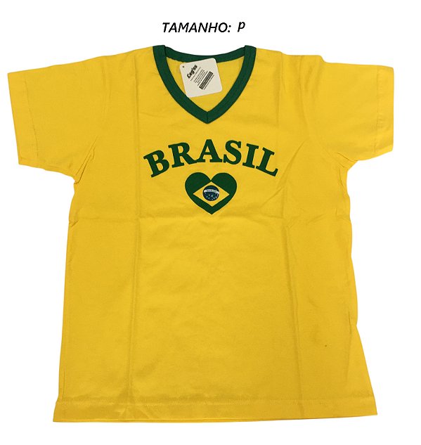 Camiseta Coração Brasil Adulto