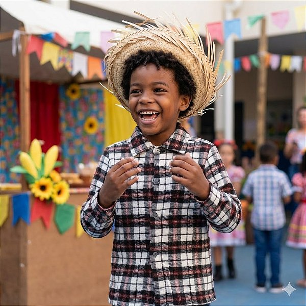 Camisa Xadrez Infantil Flanelada Festa Junina 1748 Leg (4 ao 10)