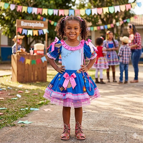 Fantasia Infantil Festa Junina - Conjunto Caipira Halpe