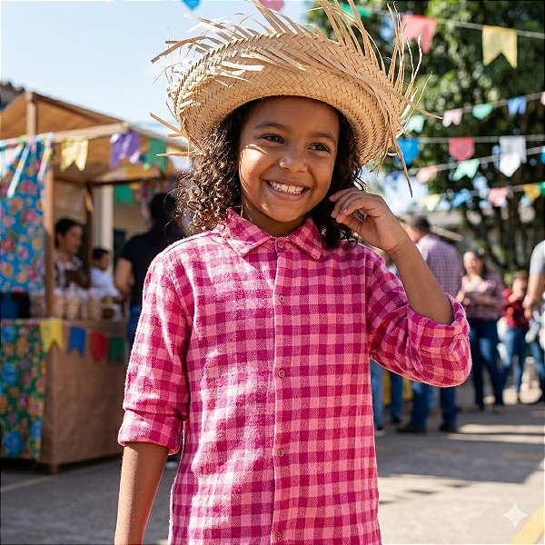 Camisa Xadrez Infantil Flanelada Festa Junina 1748 Leg (14 ao 16)