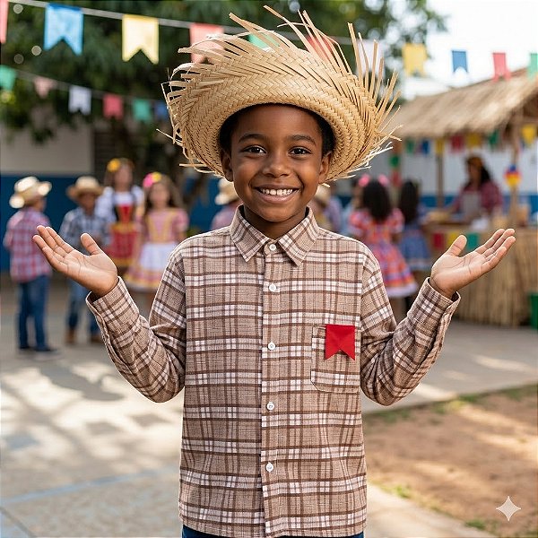 Camisa Xadrez Infantil Festa Junina Guiomar