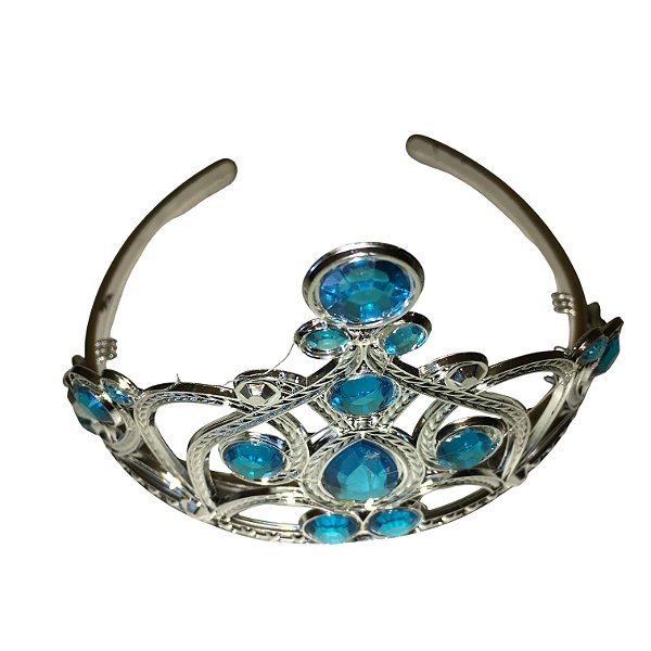 Tiara Princesa Móvel Gota Plástico Prata