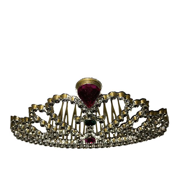 Tiara Média Coroa Gota prata