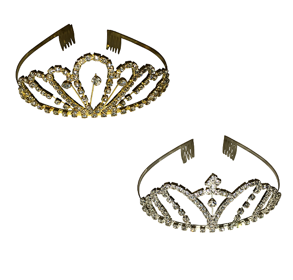 Tiara Coroa Princesa Metal c/ Strass