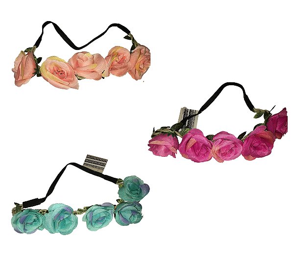 Tiara Rosas Colombianas c/ Elástico