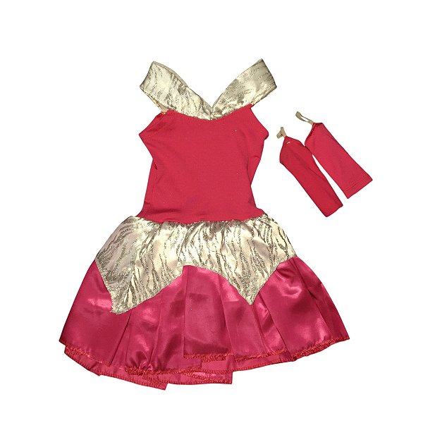 Fantasia Baby Feminina Princesa Alças Glitter Pink Lt