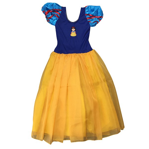 Fantasia Infantil Feminina Branca de Neve Lj