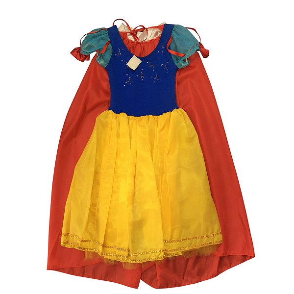 Fantasia Infantil Feminina Branca de Neve Laços Lj