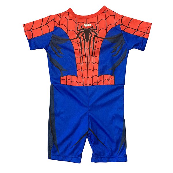 Fantasia Infantil Macacão Curto Homem Aranha (A112)