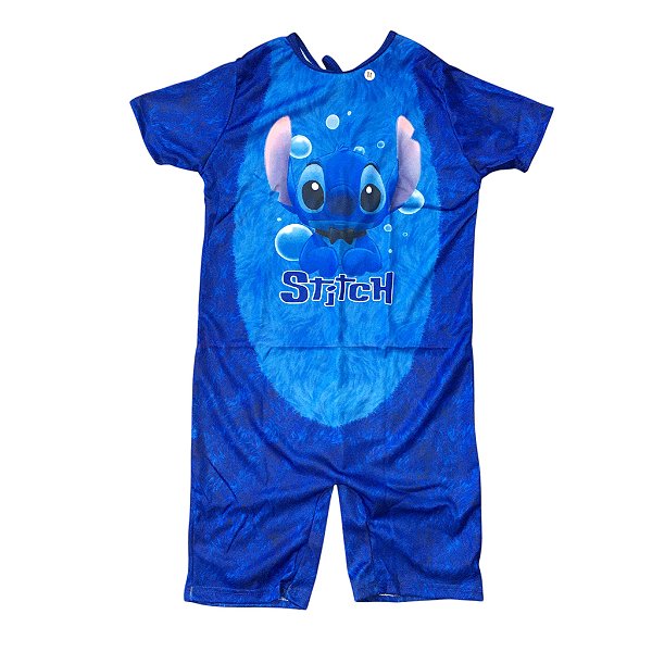 Fantasia Infantil Macacão Curto Stitch