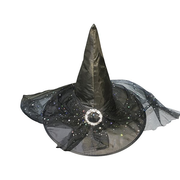 Chapéu Bruxa Estrelas