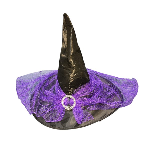 Chapéu Bruxa Rendas Teia