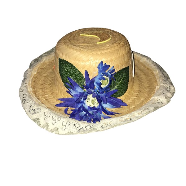 Chapéu Caipira Festa Junina Flor Fem Pq Desfiado