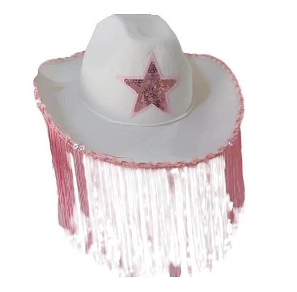 Chapéu Cowgirl Feltro c/ Franjas