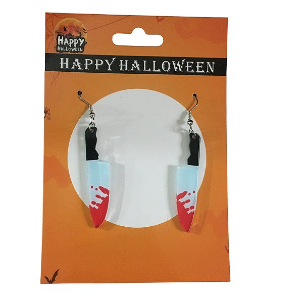 Brincos Faca de Halloween