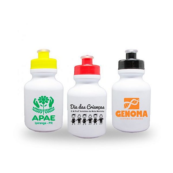 200 Squeezes 300 ML Personalizados com sua logo 1 cor de gravação.