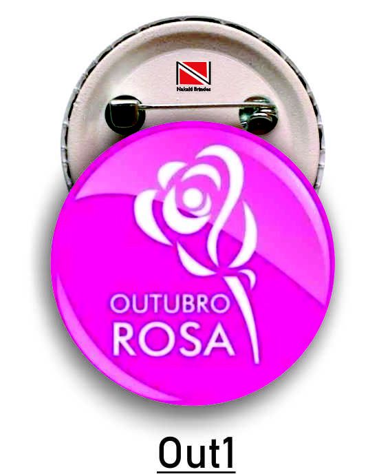 1.000 Botons Personalizados 3,5 cm Outubro Rosa / Novembro Azul