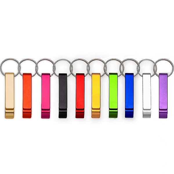 KIT 100 PEÇAS - CHAVEIRO DE METAL ABRIDOR PERSONALIZADO 9824
