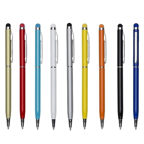 100 Canetas Metal  c/ Touch Personalizada 13546B