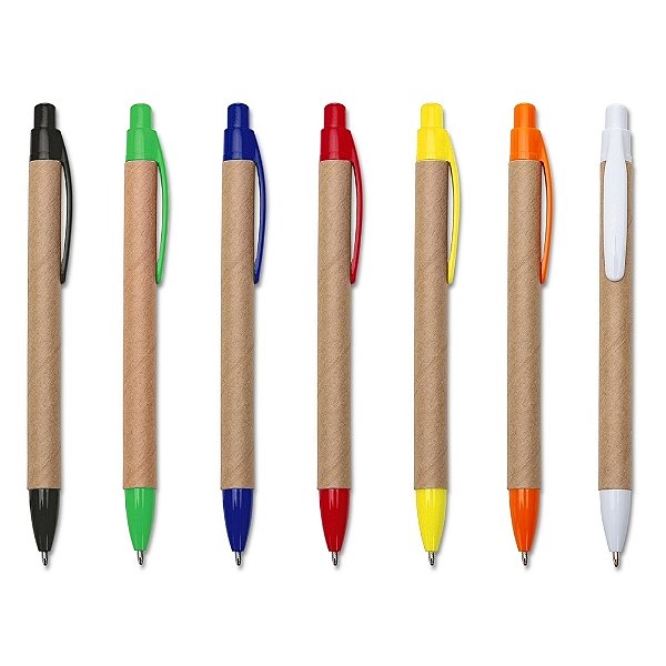 Kit 50 peças Caneta Eco Papelão Personalizada 18542