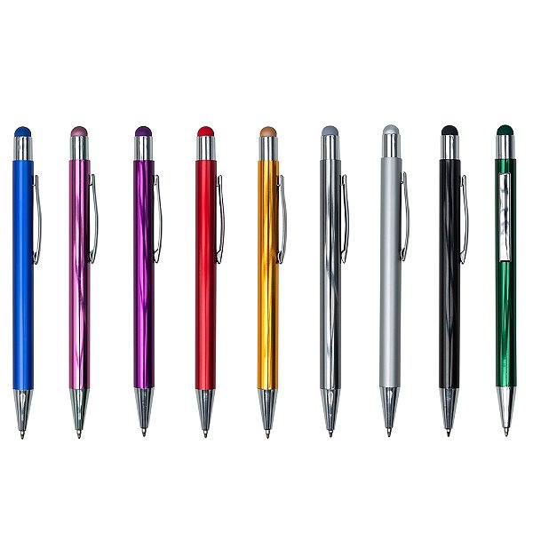 100 Canetas Metal  c/ Touch Personalizadas 2088