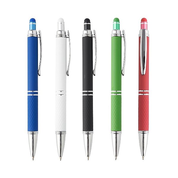 Kit 50 pçs Caneta Emborrachada c/ Touch Personalizada 05017