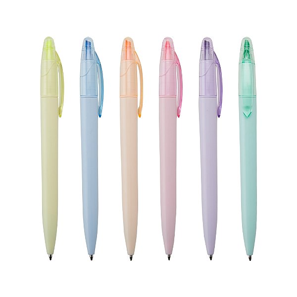 Kit 50 peças Caneta Marca Texto Personalizada cód.: 6055