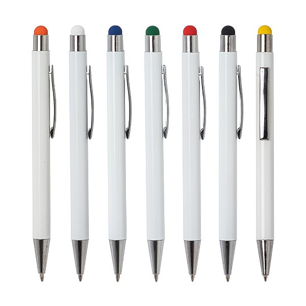 50 Canetas Metal  c/ Touch Personalizadas 8043