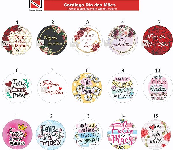 Espelho personalizado - dia das mães 5,5 Cm -100  Peças