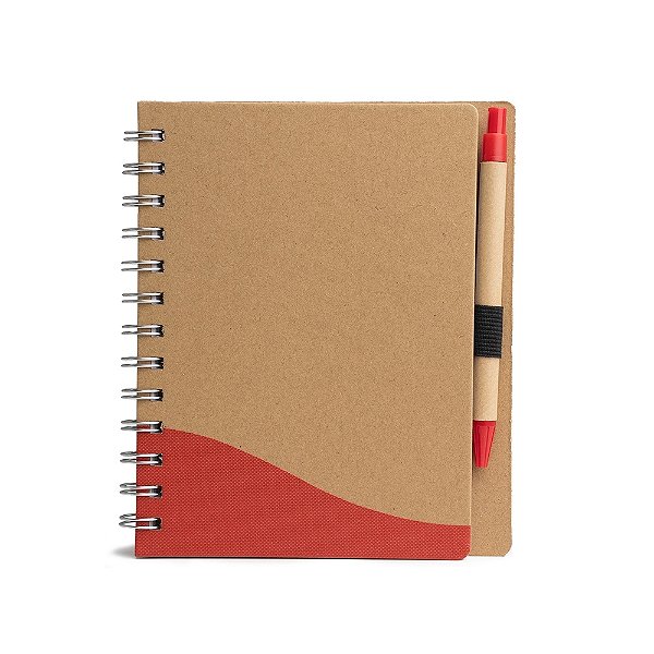 Kit 100 Caderno Ecológico c/ Caneta Personalizado 06098