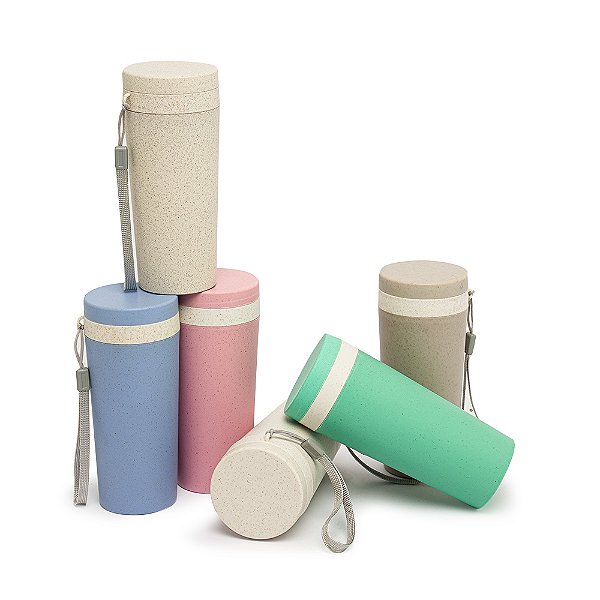 Kit 50 Copo Fibra de Bambu 350ml Personalizado 3006