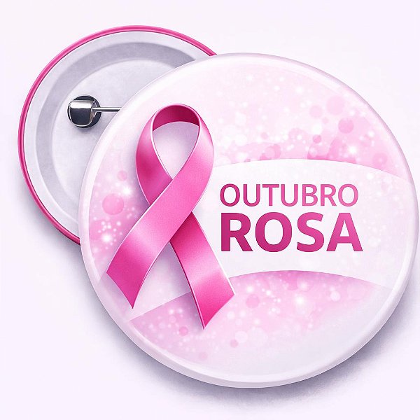 Boton Outubro Rosa 2,5 cm