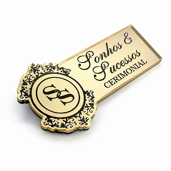 Boton em Acrílico Estilizado 4 cm com Gravação DTF e Fecho de Alfinete