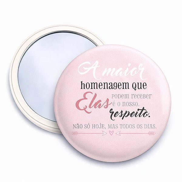 Boton Espelho de Bolsa Dia da Mulher