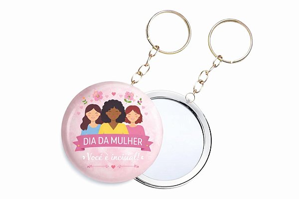Espelho Chaveiro Especial Dia da Mulher