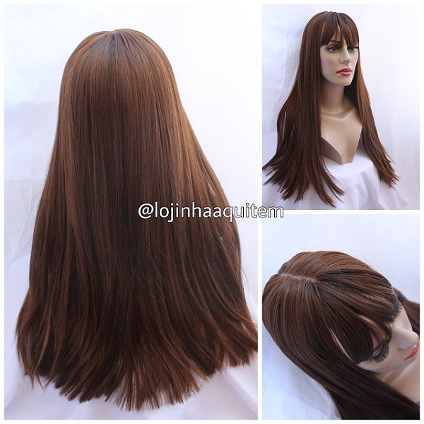 lace wig - peruca marrom acobredo