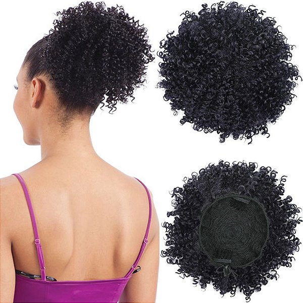 coque puff cor preto natural