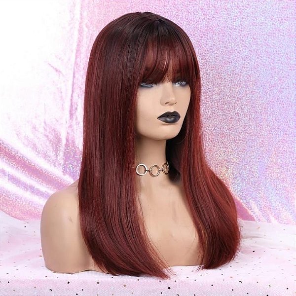 Lace wig vermelho