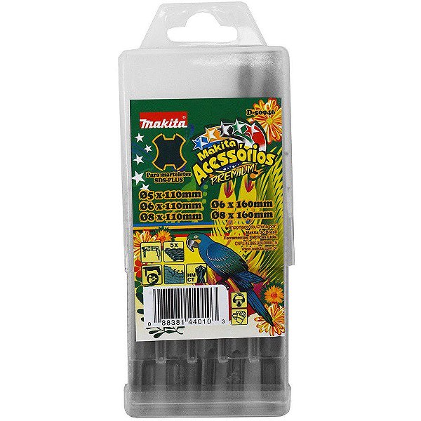 Jogo De Broca SDS Para Martelete Makita D-50946