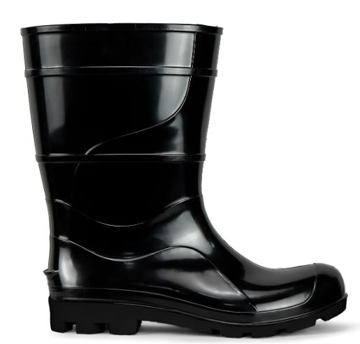 Bota PVC Cano Longo Crival Preta Com Forro CA 32177