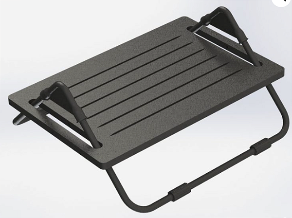 Apoio Ergonômico Suporte Para os Pés Preto