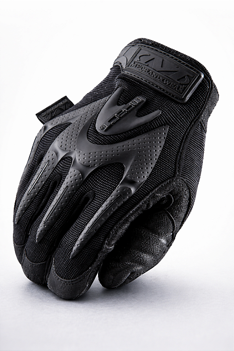 Luva Tática Spandex Couro Sintético Mechanix M-Pact Preta Tamanho P
