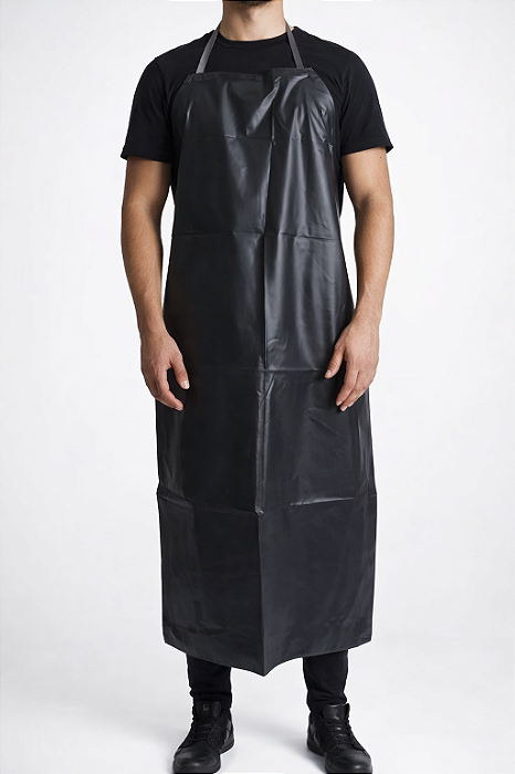 Avental Pvc Forrado C Fivela Preto Brascamp