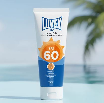 Protetor Solar Uv Fps 60 Com Repelente 120g Luvex