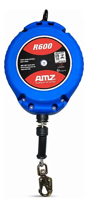 Trava Quedas Retratil Amzpro R600 (cabo De Aço) 15 Metros