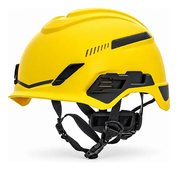 Capacete Alpinista Catraca Com Jugular V-gard H1 Msa Amarelo