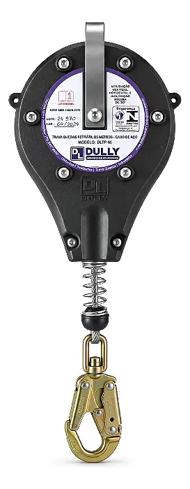 Trava-quedas Retratil Cabo Aço Inox 6 Metros Dully Dltp-06