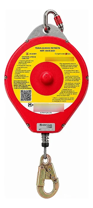 Trava-quedas Retratil Corda 10 Metros Hercules Hcat100t